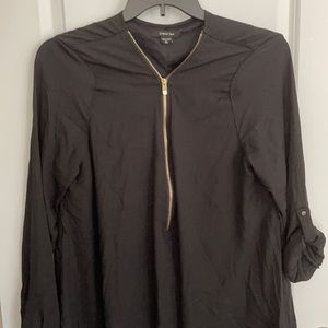 Paper tee black zip up dress